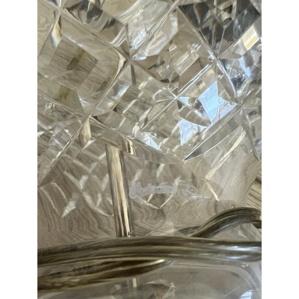Beautiful Pair Of Waterford Crystal And Brass Table Lamps